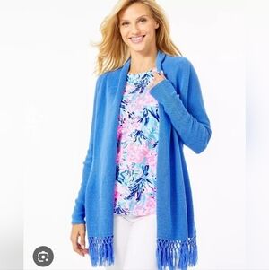 NWT Lilly Pulitzer Noble Cardigan Perriwinkle Purple Size Medium